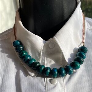 Elegant Blue Beaded Necklace